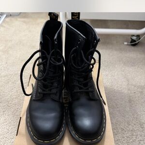 Dr. Martens Black Smooth Leather Boots